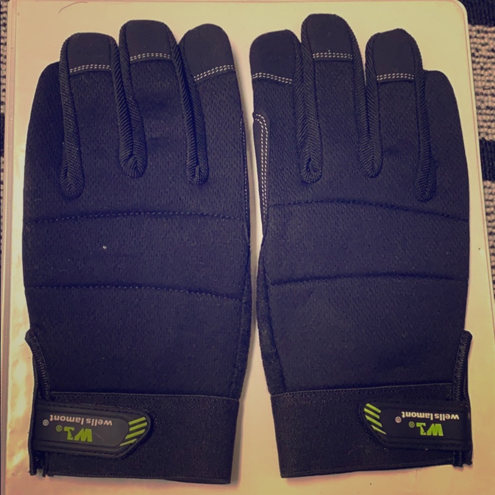 Nwot Wells Lamont Outdoor Gardening Powertools Workwear Gloves Glove Black